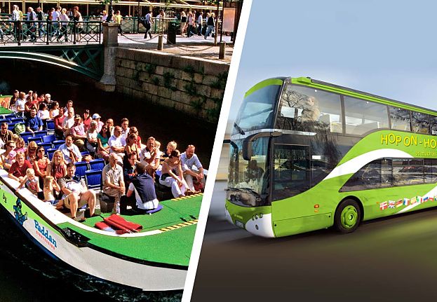 Book a ticket hop on/hop off combi ticket bus and boat
